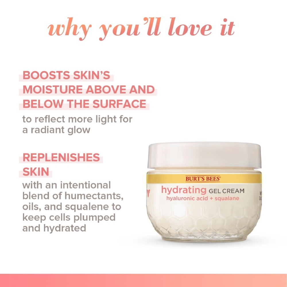 2/$25 Burt's Bees Hydrating Gel Cream - White
